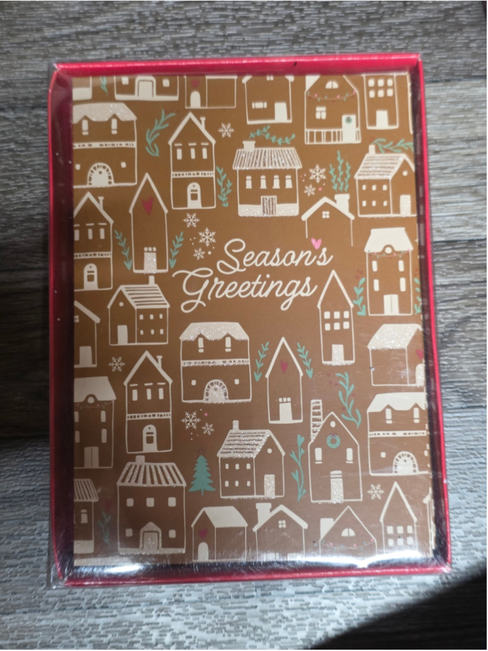 Recollections Christmas Cards and Envelopes Set, One Size, Red and Brown
